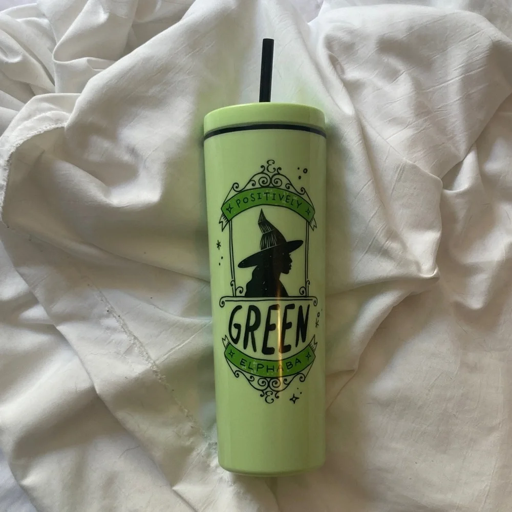 Wicked Elphaba Green Tumbler‎ with Straw